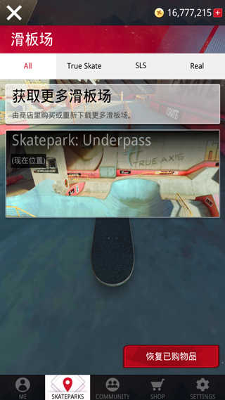 真实滑板游戏中文版