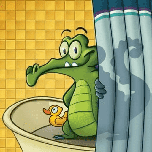 顽皮小鳄鱼爱洗澡