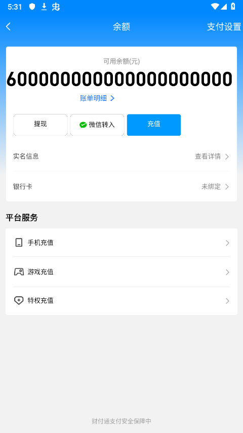 虚拟余额充值神器(余额装逼神器)