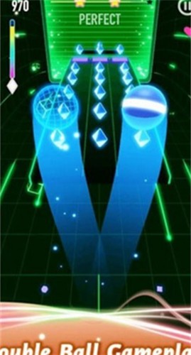 滚动双胞胎跳舞球