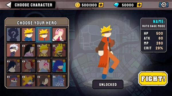 火柴人忍者格斗无限金币钻石版