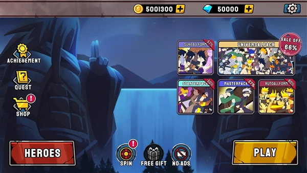 火柴人忍者格斗无限金币钻石版宣传图