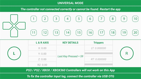 GamePad Tester app