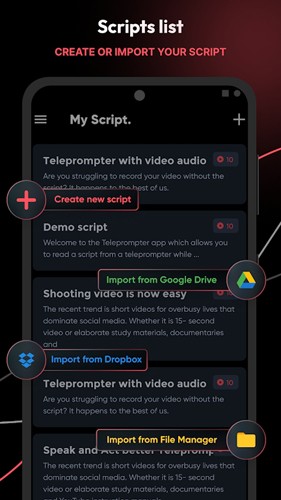 Teleprompter app