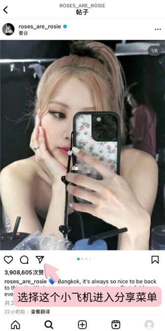 复制Instagram链接示意图