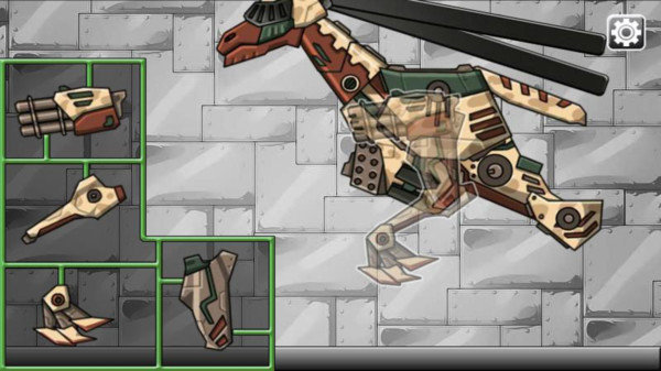 战斗机恐龙机器人战斗场景