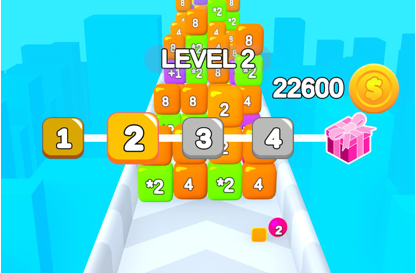 Bouncing Balls 2048 游戏界面示意图