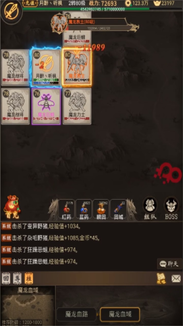 挂机文字传奇游戏