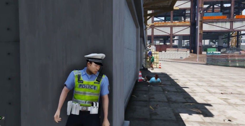 gta5警察模拟器游戏(Police set weapons patrol simula)