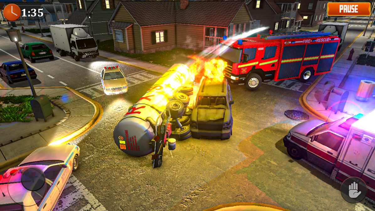 FIRE TRUCK 911 RESCUE & AMBULANCE 1122 RESCUE GAME (消防员紧急救援无条件解锁车辆版) 3.3安卓版