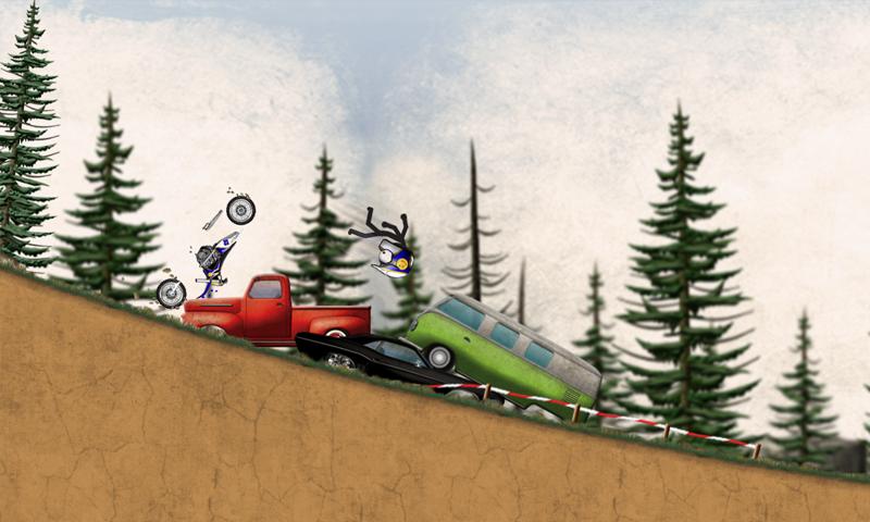 Stickman Downhill - Motocross(火柴人坡道飙车摩托车关卡解锁版) 4.1安卓版