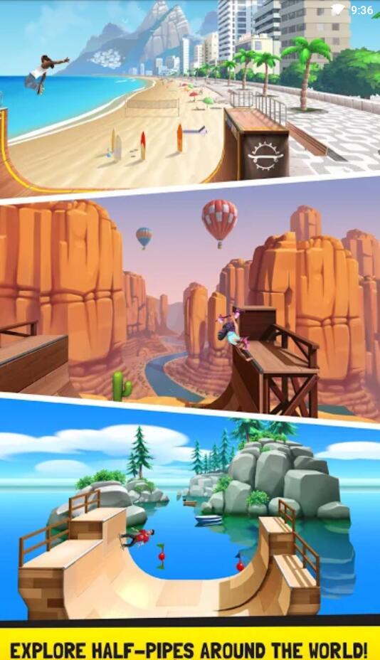 Flip Skater(滑板运动员解锁全部地图角色滑板动作版) 1.93安卓版