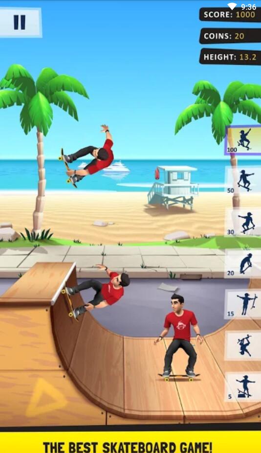 Flip Skater(滑板运动员解锁全部地图角色滑板动作版) 1.93安卓版
