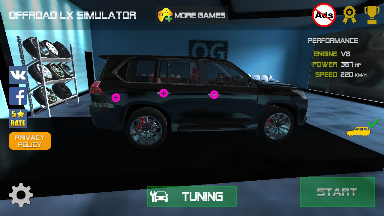 Offroad LX Simulator(豪华越野模拟器道具解锁版) 1.46安卓版