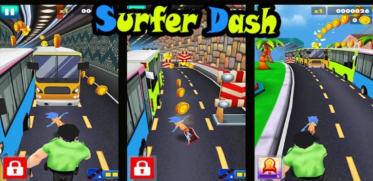 无尽逃脱冲浪者短跑(Surfer Dash)