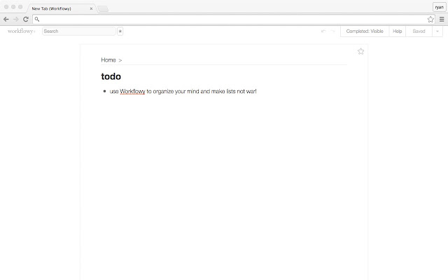Workflowy New Tab