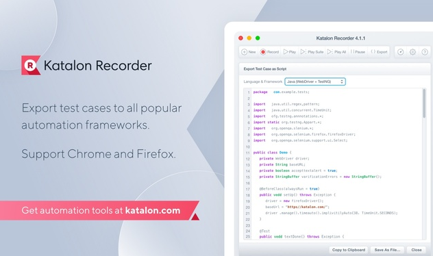 Katalon Recorder - 自动化记录器插图3