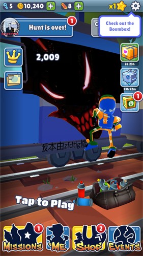 地铁跑酷鳄鱼定制版本(Subway Surf)