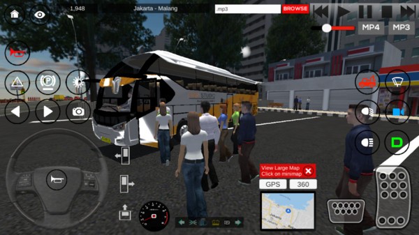 逼真的旅游巴士(Tourist Coach Bus Highway Dri